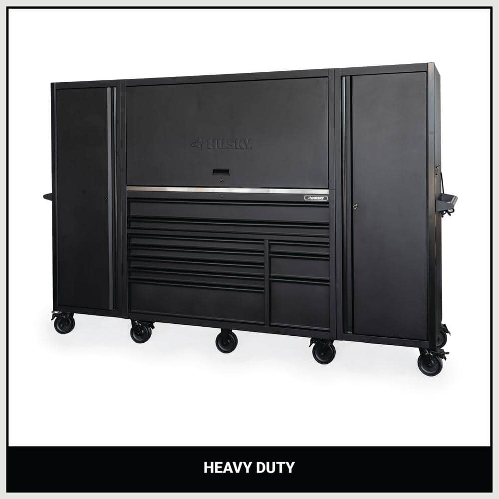 Husky 62 In W X 24 In D Heavy Duty 10 Drawer Mobile Workbench With