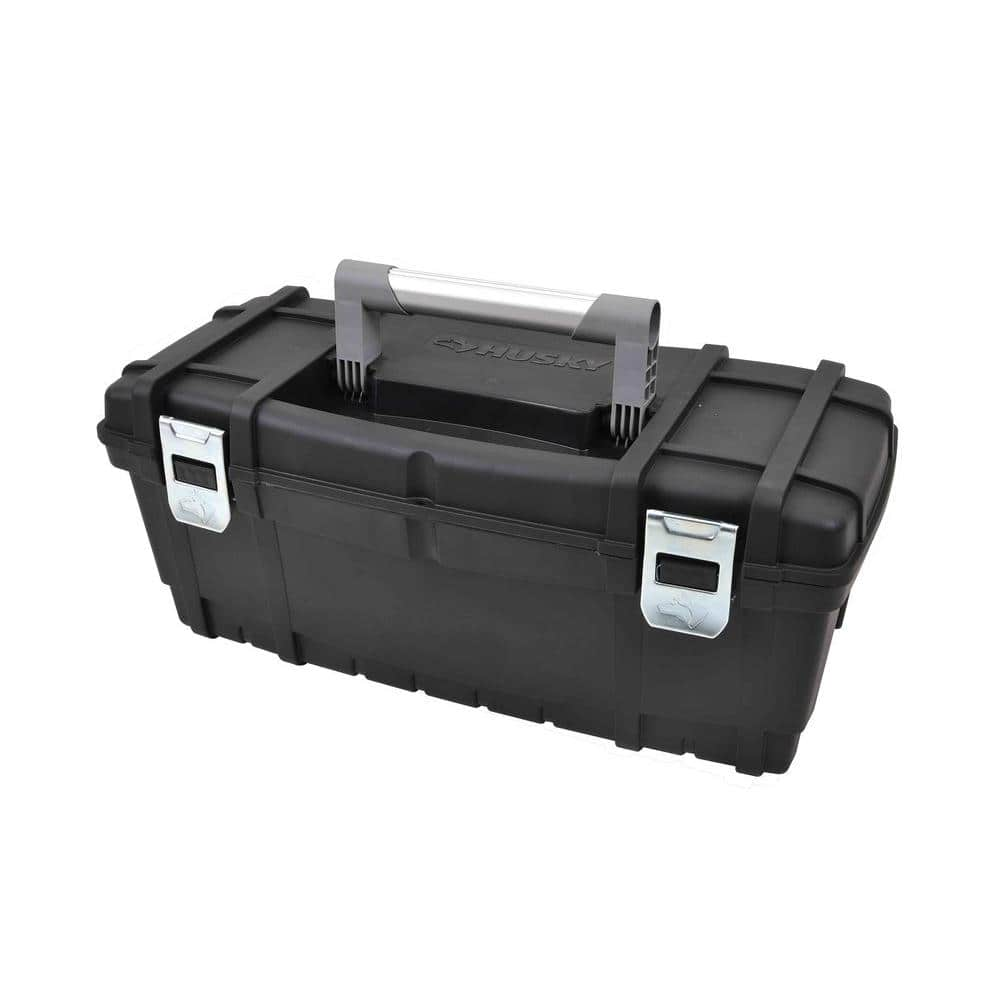 24 in. Hand Tool Box in Black - Husky Tool