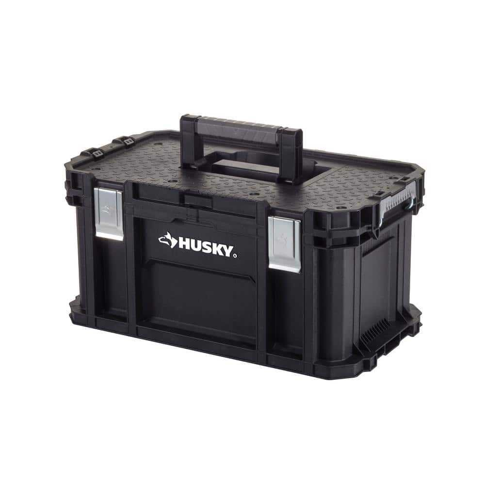 Connect Stackable 22 in. Rolling Tool Cart, 22 in. Durable Flat Lid Tool Box, and Pro Small Parts Organizer - Husky Tool