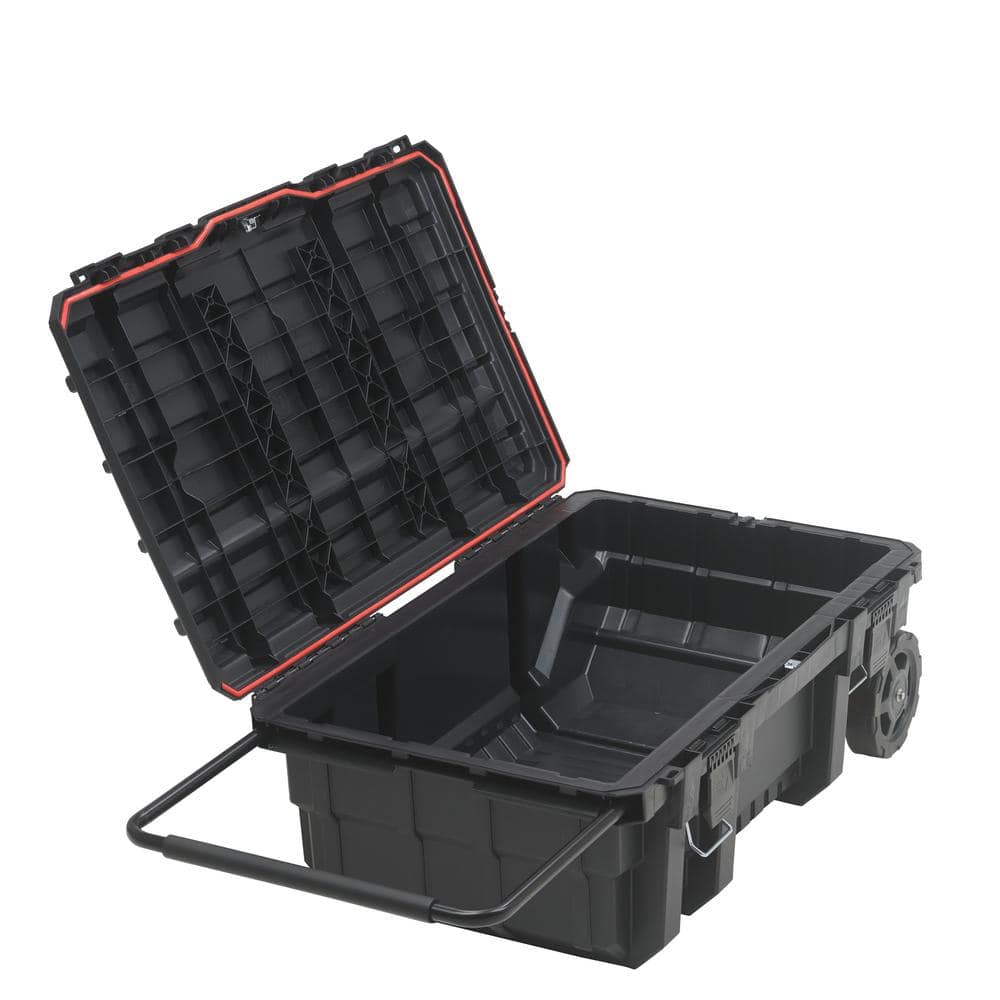 23 in. 25 Gal. Black Rolling Toolbox with Keyed Lock - Husky Tool