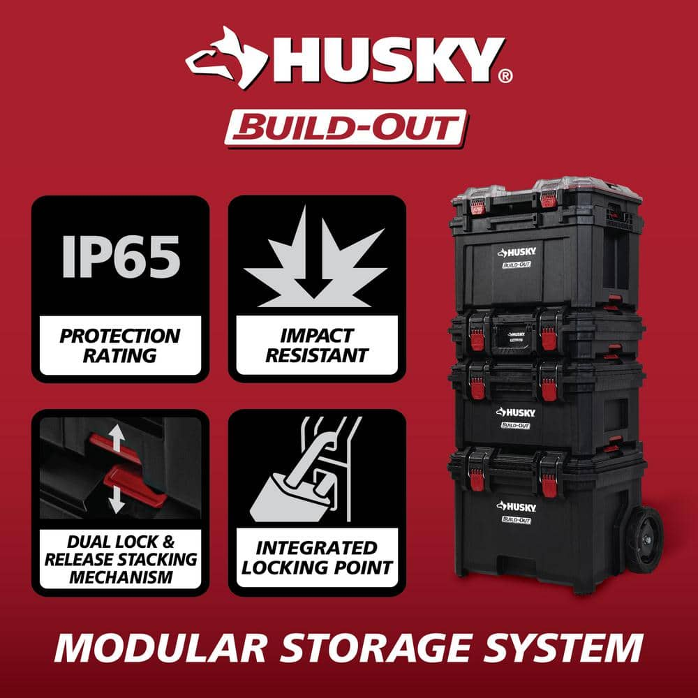 Build-Out 22 in. Modular Tool Storage Large Tool Crate - Husky Tool