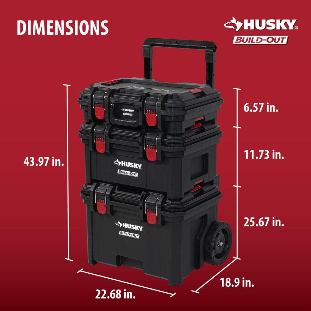 Build-Out 22 in. Modular Tool Storage Large Tool Box - Husky Tool