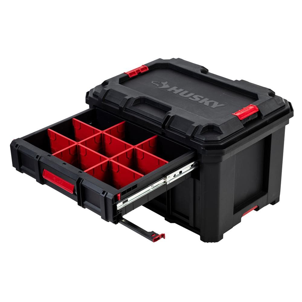 Build-Out 22 in. Modular Tool Storage 2-Drawer Tool Box - Husky Tool